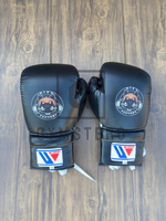 Guantes de Boxeo Profesionales Personalizables de Cuero, Diseño de Dedos Completos, Cierre con Cordones, Correa de Muñeca Ajustable con Gancho y Bucle
