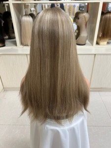 Peluca de Cabello Humano Chino, Peluca con Frente de Encaje, Encaje Suizo HD, Largo Promedio, Talla de Gorra Pequeña - Product Image 4