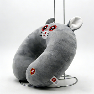 Customized Cartoon rat plush <b>neck</b> support <b>pillow</b>, Soft plush mouse <b>neck</b> rest <b>pillow</b>, Airplane travel <b>neck</b> <b>pillow</b> - Product Image 3