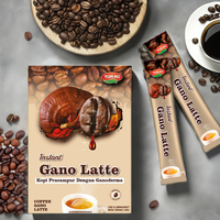 Café instantané Ganoderma 3 en 1, tendance du moment. Formulation d'extrait de café à partir de grains de café moulu. Saveurs douces et variées.