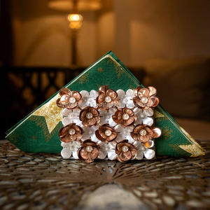 Porte-serviettes et porte-mouchoirs en métal classique, accessoires de table pour la décoration de la maison et de l'hôtel, origine indienne - Product Image 1