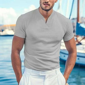 Camiseta de Verano 2026 para Hombre, Talla Grande, Transpirable, Cuello en V, Manga Corta, Estampada, para Deportes, Fitness y Ocio al Aire Libre - Product Image 1