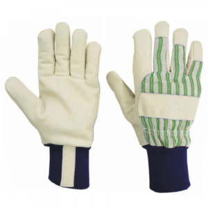 Gants de travail en cuir de chèvre pour mécaniciens, entrepôt, élagage d'arbres, jardinage, avec poignet tricoté - Product Image 2