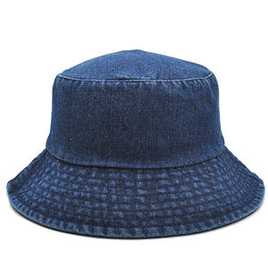 Chapeau Bob en Jean Délavé et Vieilli Personnalisable, Vente en Gros, Logo Brodé Personnalisé, Casquette de Pêcheur Vintage à Large Bord - Product Image 3