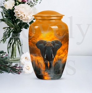 Elephant urn timeless memorial <b>for</b> a loved one <b>ashes</b> cremation <b>keepsake</b> decorative remembrance tribute vessel - Product Image 3