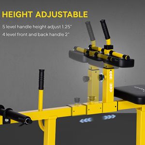 Máquina de levantamiento de pantorrillas ajustable de acero con asiento, amarilla, para entrenamiento de fuerza, con carga de placas - Product Image 4