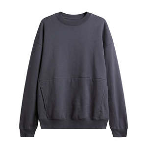 Sudaderas de cuello redondo extragrandes con bolsillo lateral personalizado, sin capucha, de corte holgado, gruesas, fabricante de sudaderas con capucha - Product Image 5