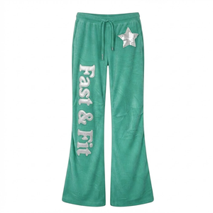 Pantalones Deportivos de Color Sólido, Pantalones Acampanados Personalizados para Mujer, Pantalones Deportivos para Correr, Pantalones Deportivos para Mujer - Product Image 1