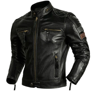 Stylish Mens Genuine Leather <b>Jacket</b> Fashion Motorcycle <b>Biker</b> <b>Jacket</b> For Men Premium Casual Streetwear - Product Image 3