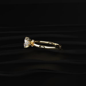 Anillo solitario con diamante cultivado en laboratorio, doble halo oculto, en oro, plata, amarillo, blanco, rosa, con brillo radiante, elegancia atemporal. - Product Image 4
