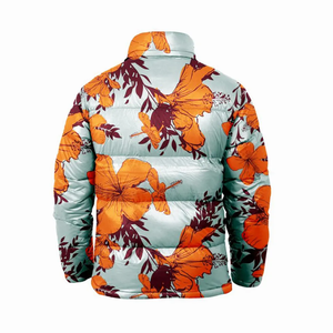 เสื้อแจ็คเก็ตพัฟเฟอร์มีฮู้ดสำหรับผู้ชาย สีเหลืองล้วน กันลม ปิดด้วยซิป สวมใส่สบายในฤดูหนาว บุด้วยใยโพลีเอสเตอร์หนา ทรงปกติ - Product Image 4