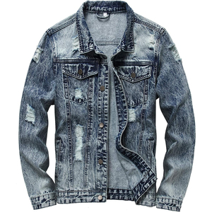 Men <b>Denim</b> <b>Jacket</b> Winter Casual Streetwear <b>Lightweight</b> 100% Nylon Material Daily Wear Front Logo Customizable - Product Image 1