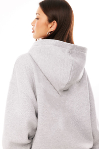 Nueva Sudadera con Capucha de Algodón Grueso, Personalizada con Letras Bordadas, Bolsillo Canguro, Hombros Caídos, Bordado Chenille para Mujer - Product Image 3
