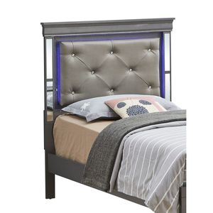 Lit double Verona G6702C TB3 rembourré en noir métallisé - Product Image 6