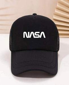 Casquette de baseball en maille noire à 6 panneaux, casquette snapback avec logo brodé en 3D, motif de lettres, casquette de sport décontractée unisexe - Product Image 1