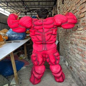 Costume de mascotte musculaire gonflable, tenue rouge pour homme, pour Halloween, événements, promotions de marque, expositions et événements publics - Product Image 2