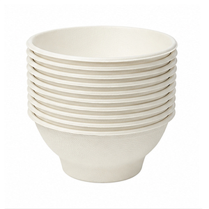 Bols jetables écologiques en bagasse de 3,5 oz à double paroi, biodégradables et compostables pour riz, salades et soupes, idéaux pour les fêtes et le camping - Product Image 2