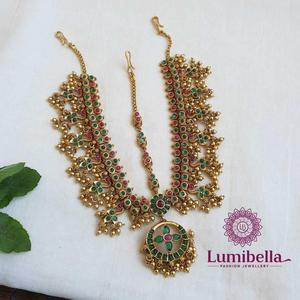 Fashion Women's Body Jewelry Maang Tikka with Crystal & Rhinestone Casual Gold Plated - Product Image 3