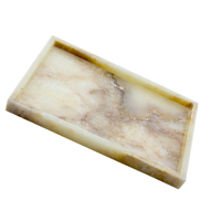 Nouveau plateau de service multifonctionnel en marbre antique et onyx, grand format, design moderne et luxueux, pour cuisine et salon, durable et respectueux de l'environnement