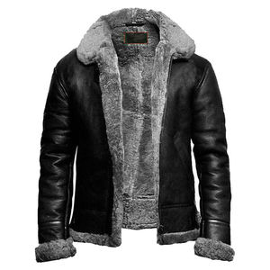 Chaqueta de Cuero Genuino para Hombre, Diseño Personalizado, Estilo Motero, Holgada, Negra, Invierno 2026 - Product Image 1