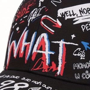 Casquette de baseball pour femme, style graffiti dessin animé, peinte à la main, hip-hop, streetwear, logo personnalisé, tendance pour homme - Product Image 6