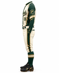 <b>Baseball</b> Uniform Set Men's Full Sleeve Jersey Pants Moisture Wicking Polyester All Seasons Adult Team Apparel - Product Image 4