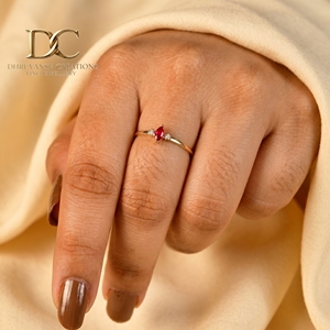 Nouvelle bague artisanale en or jaune massif 14 carats avec diamant de laboratoire et rubis sang de pigeon certifiés IGI, bijoux de luxe pour femmes - Product Image 4