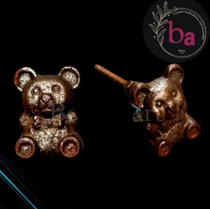 Teddy Bear Cast Iron Modern Adjustable Brass Knob Cabinet Hardware for Bedroom Bathroom Use Durable for Babies and Kids - Product Image 1