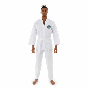 Tenues de Taekwondo ITF personnalisées, couleurs et tailles sur mesure, logo personnalisé, ensembles de maillots et pantalons 2 pièces. - Product Image 1