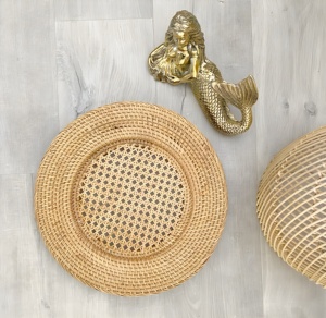 Combo rattan charger plates gold service plate for wedding banquet cheap price decor placemat - Product Image 5
