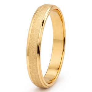 Bague en or 18 carats, design minimaliste classique, bague en or massif pour homme et femme, bijoux à porter au quotidien - Product Image 1