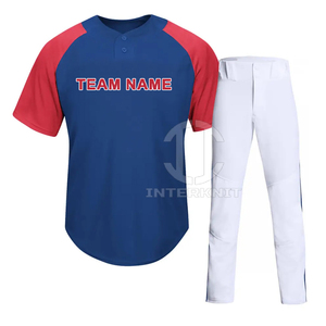 Baseball Uniform Full Button Sublimated Printed Baseball Jersey Sets Breathable Mesh Team Sports Wear Personalized Short UPF 50+ - Product Image 1
