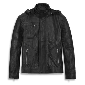 แจ็คเก็ตหนังสตรีทแวร์ไซส์ใหญ่สำหรับผู้ชาย ฤดูหนาว ผลิตโดยผู้ผลิต OEM คุณภาพสูง แจ็คเก็ตหนังพรีเมียม - Product Image 1