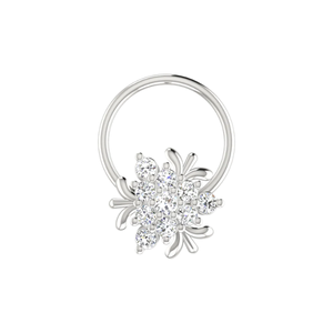 AJRETAIL - Pinza para la Nariz con Diamante Natural de 0.09 Quilates, Corte Brillante Redondo, Forma de Flor, Color HI, Claridad VS-SI, para Joyería - Product Image 3