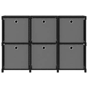 Contenedores de Almacenamiento Cúbicos de Tela Negra y Gris, 100% Poliéster con Estante de Exhibición Mediano de Acero - Product Image 2