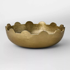 Magnifiques bols de service de luxe en métal de qualité supérieure, de forme ronde, finition antique argent, or et cuivre, texture élégante. - Product Image 4