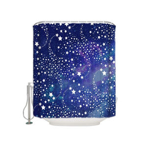 Cortina de Ducha 100% Algodón Puro para Baño, Forro Impermeable, Compatible con Lavadora, Decoración del Hogar - Product Image 1