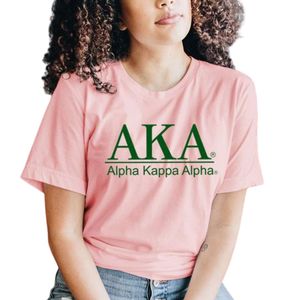 T-shirt rose pour femme à manches courtes, épais, avec imprimé graphique lettres vertes, col rond décontracté, en coton doux, pour le quotidien - Product Image 1