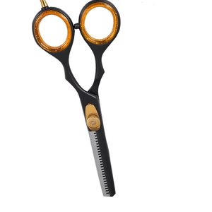 Ciseaux de coiffure noirs réutilisables, faible MOQ, personnalisables, pour la coupe de cheveux, utilisation en salon de coiffure - Product Image 3