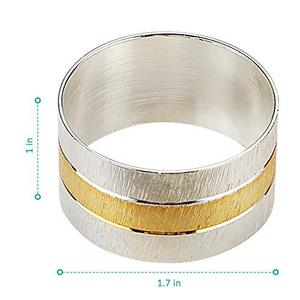 Metal Modern Eco-Friendly Napkin Ring Premium Handcrafted Lavie Creations Elegant Dining <b>Table</b> Decor Wedding <b>Party</b> Dinner - Product Image 4