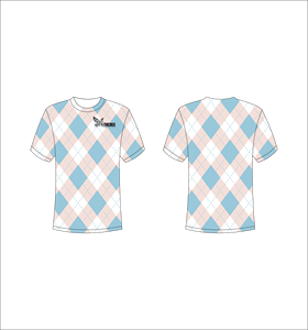 Camiseta de Manga Corta con Estampado Argyle para Hombre, Cuello Redondo, Transpirable, de Poliéster, Corte Regular, Diseño Estampado, Venta al Por Mayor OEM - Product Image 1