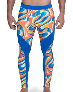 Custom Wholesale <b>Men's</b> <b>Compression</b> Leggings Two Tone High Stretch Quick Dry Gym Workout <b>Tights</b> Athletic Running Sports Pants OEM - Product Image 5