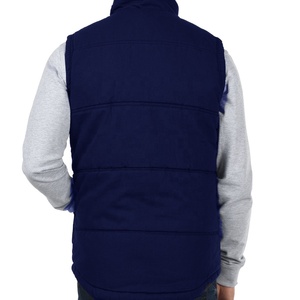 Chaleco de invierno personalizado al por mayor para hombre, ultraligero, acolchado con poliéster, transpirable, plegable, con cuello alto y tejido de estambre. - Product Image 4