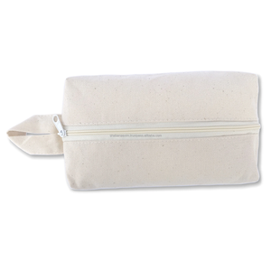 Pochette de maquillage en toile de coton durable, écologique, petite capacité, sac de toilette provenant d'un fournisseur indien - Product Image 1