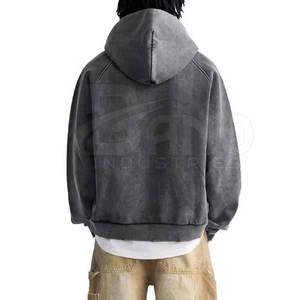 Sudaderas con Capucha Casuales de Alta Demanda, Lavado Ácido, 100% Algodón, Forro Polar, Cómodas para Invierno, Logotipo Personalizado, Transpirables - Product Image 2