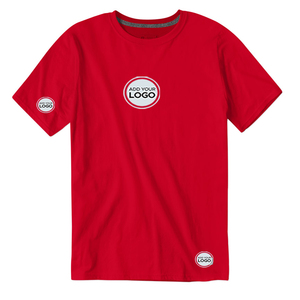 T-shirt unisexe personnalisé imprimé, mélange de trois fibres, super doux, mélange de polyester, coton et rayonne, impression personnalisée haute densité, t-shirts en mélange de trois fibres - Product Image 1