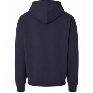 Mens 280gsm Midweight Pullover Hoodie <b>Navy</b> Color Premium Cotton Fleece <b>Sweatshirt</b> Casual Streetwear Custom Logo OEM ODM - Product Image 2