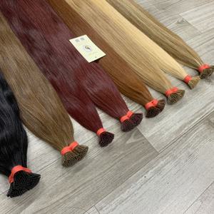 ผมต่อแบบมนุษย์เคราตินแบบปลายแหลมผมต่อแบบเส้นผมเป็นเส้นเดี่ยวพร้อมหนังกำพร้าสีสดจากเวียดนาม - Product Image 5