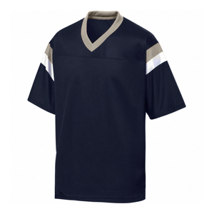 Maillot de football pour homme en polyester respirant à manches courtes et col en V bleu royal, coupe classique, toutes saisons, impression sublimée - Product Image 3