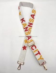 Sangle de sac à main en perles faites à la main Style vintage avec texte personnalisé Caractéristique étanche Crochet de Kansas City Design Option de gros - Product Image 2